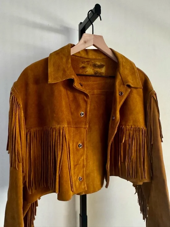 True Vintage 1960s Ibex of England Suede Fringe Jacket - Picture 2 of 7